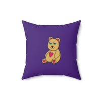 Peri Bear Spun Polyester Square Pillow