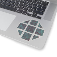 Teal Hex Kiss-Cut Stickers