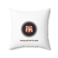 Orange Star Spun Polyester Square Pillow