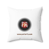 Orange Star Spun Polyester Square Pillow