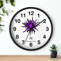 Purple Sun Wall Clock