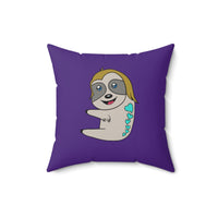 Sandy the Sloth Spun Polyester Square Pillow