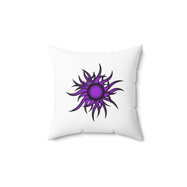 Purple Sun Spun Polyester Square Pillow
