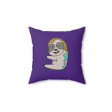 Sandy the Sloth Spun Polyester Square Pillow