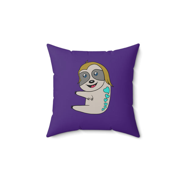 Sandy the Sloth Spun Polyester Square Pillow
