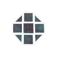 Teal Hex Transparent Outdoor Stickers, Die-Cut, 1pcs