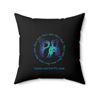Classic Blue Spun Polyester Square Pillow