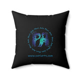 Classic Blue Spun Polyester Square Pillow