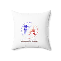 4th of July Lucy Spun Polyester Square Pillow