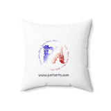 4th of July Lucy Spun Polyester Square Pillow