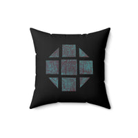 Teal Hex Spun Polyester Square Pillow