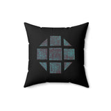 Teal Hex Spun Polyester Square Pillow