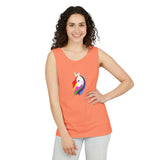 Lily the Unicorn Unisex Garment-Dyed Tank Top