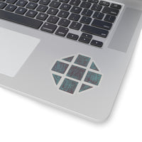 Teal Hex Kiss-Cut Stickers