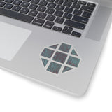 Teal Hex Kiss-Cut Stickers