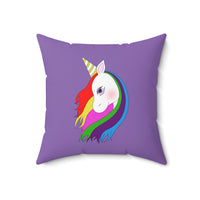 Lily the Unicorn Spun Polyester Square Pillow