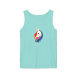 Lily the Unicorn Unisex Garment-Dyed Tank Top