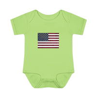 AMerican Flag Infant Baby Rib Bodysuit