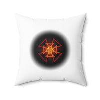 Orange Star Spun Polyester Square Pillow