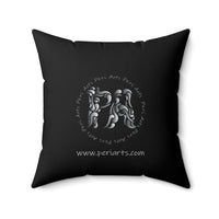 Graphite Lucy Spun Polyester Square Pillow