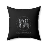 Graphite Lucy Spun Polyester Square Pillow