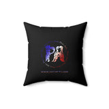 American Flag Spun Polyester Square Pillow
