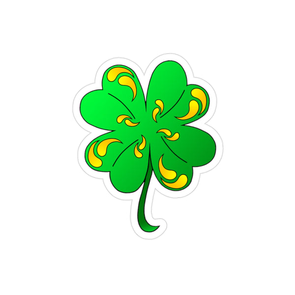Clover Transparent Outdoor Stickers, Die-Cut, 1pcs