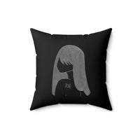 Graphite Lucy Spun Polyester Square Pillow