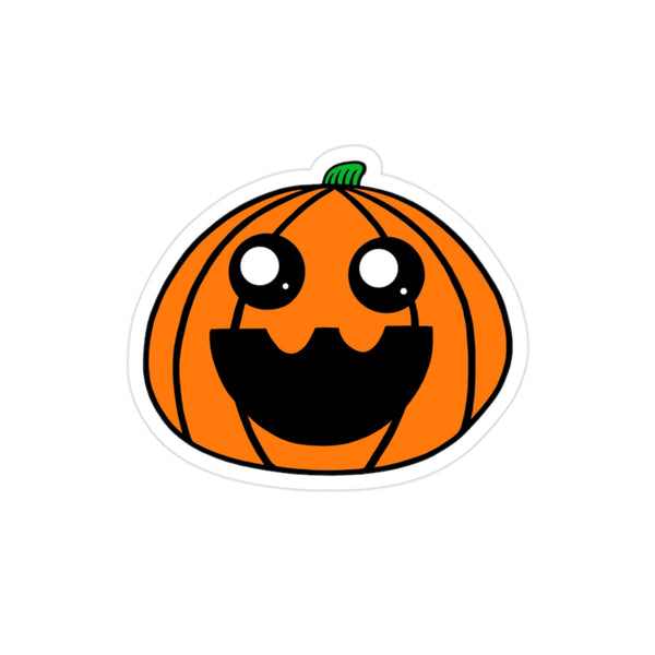 Penelope the Pumpkin Transparent Outdoor Stickers, Die-Cut, 1pc