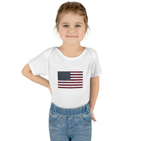 AMerican Flag Infant Baby Rib Bodysuit