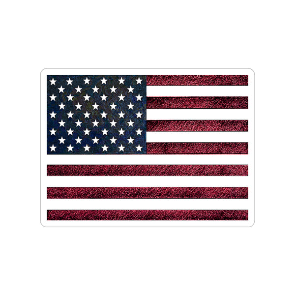 American Flag Transparent Outdoor Stickers, Die-Cut, 1pcs