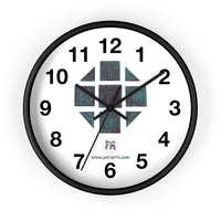 Teal Hex Wall Clock