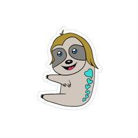 Sandy the Sloth Transparent Outdoor Stickers, Die-Cut, 1pcs