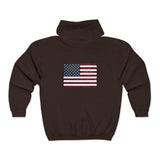 American Flag Unisex Heavy Blend™ Full Zip Hooded Sweatshirt