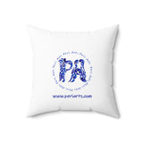 Blue Lucy Spun Polyester Square Pillow