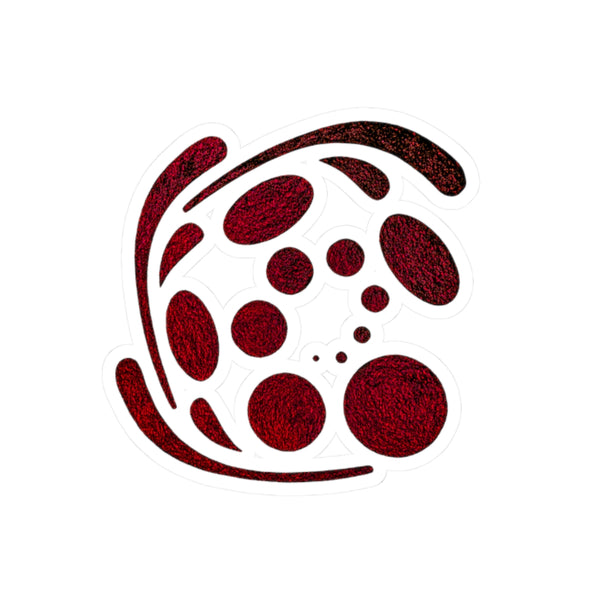 Spiral Red Kiss-Cut Stickers
