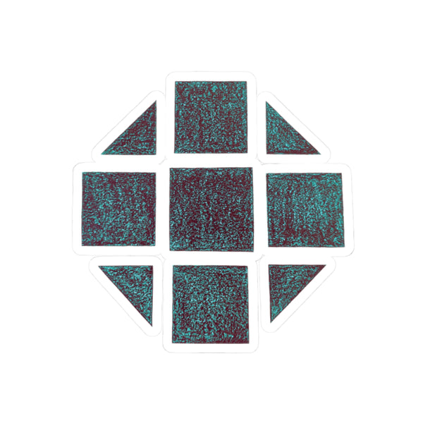 Teal Hex Kiss-Cut Stickers
