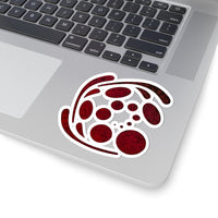 Spiral Red Kiss-Cut Stickers