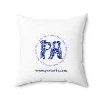 Blue Lucy Spun Polyester Square Pillow