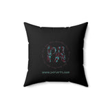 Teal Hex Spun Polyester Square Pillow