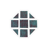 Teal Hex Transparent Outdoor Stickers, Die-Cut, 1pcs