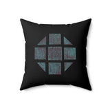Teal Hex Spun Polyester Square Pillow