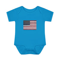 AMerican Flag Infant Baby Rib Bodysuit