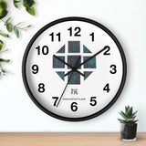 Teal Hex Wall Clock