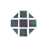 Teal Hex Transparent Outdoor Stickers, Die-Cut, 1pcs
