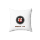Orange Star Spun Polyester Square Pillow