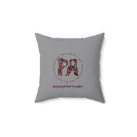 Spiral Red Spun Polyester Square Pillow