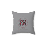 Spiral Red Spun Polyester Square Pillow