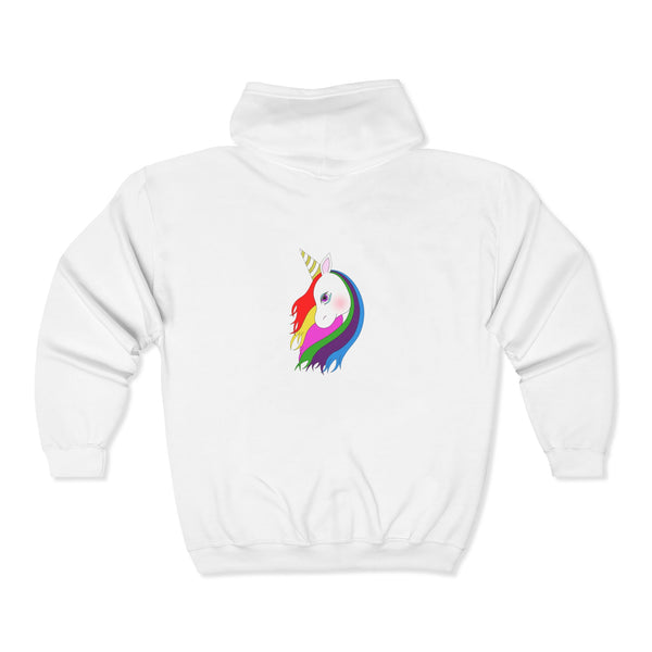 Lily the Unicorn Unisex Heavy Blend™ Full Zip Hooded Sweatshirt