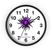 Purple Sun Wall Clock